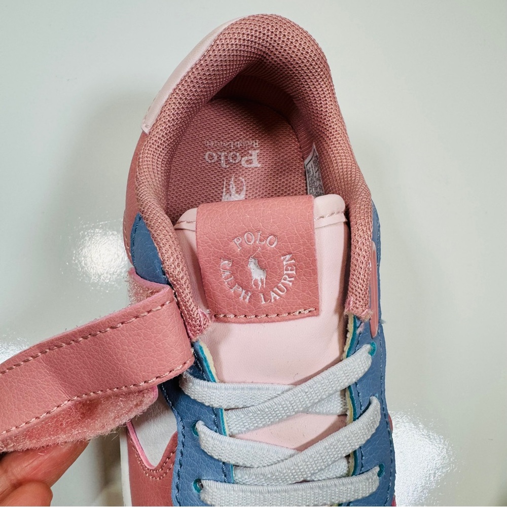 Polo Ralph Lauren Toddler Girls Masters Court Fastening Strap Casual Sneakers - Picture 9 of 11